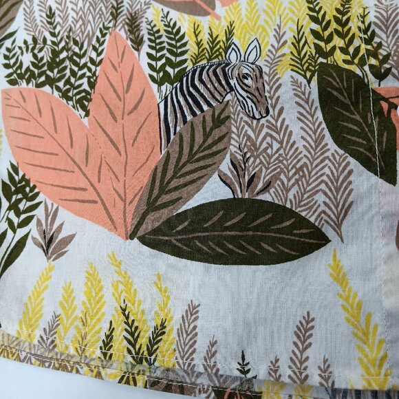 Vintage Hunters Run Woman Small Shirt Zebra Safari Button Up Short Sleeve Nature - Picture 2 of 12